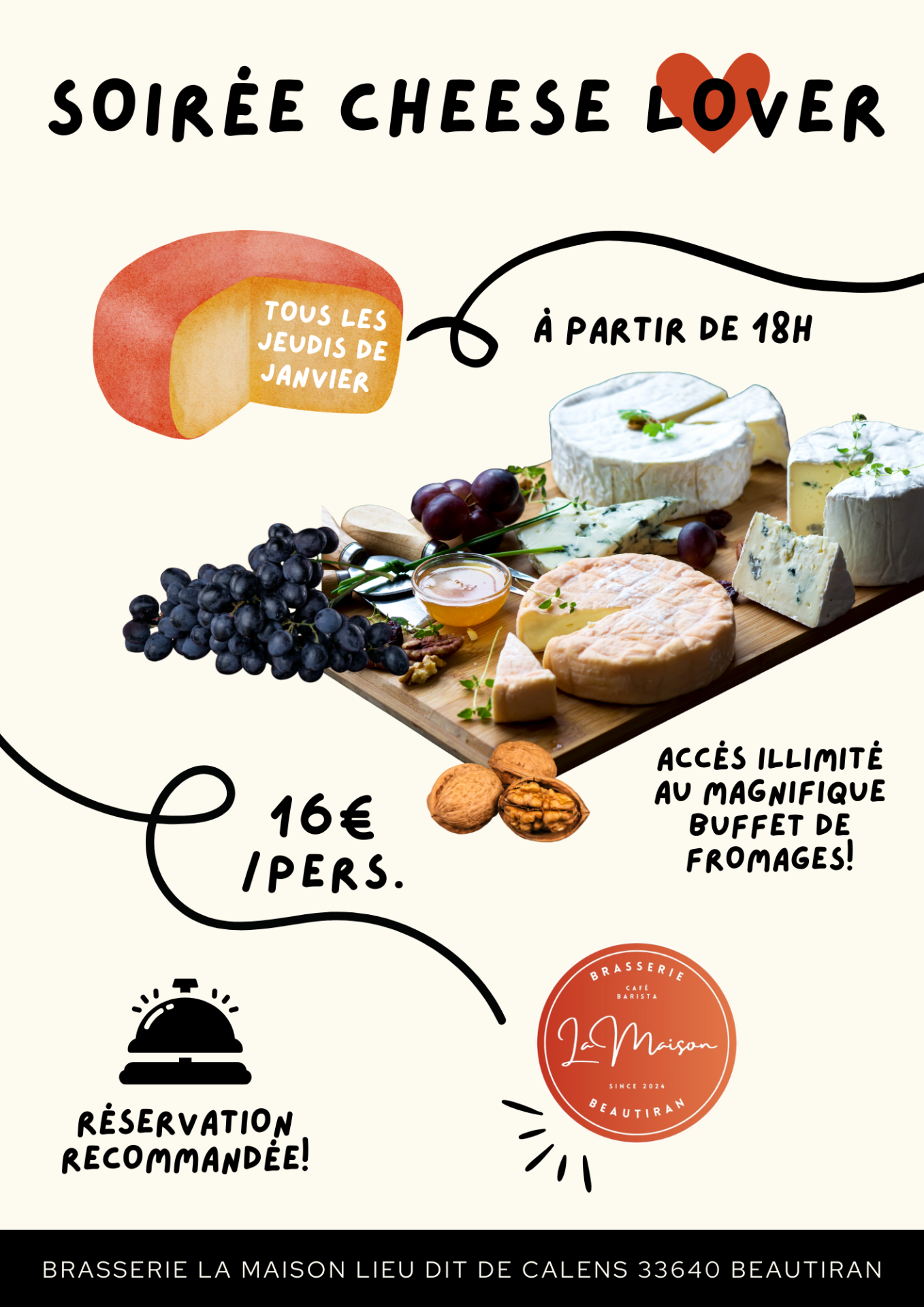 soirée cheese lover